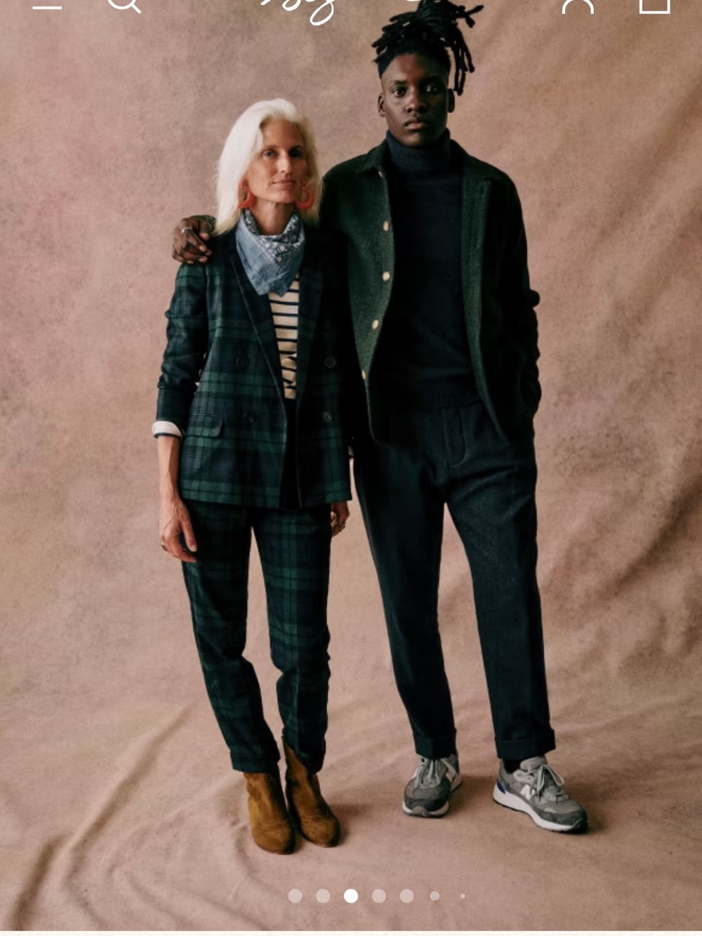 Sezane NWT Green Plaid Straight-Leg Mitchell Trousers - Picture 12 of 12
